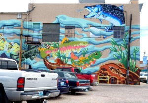 Getting lost in Laramie, WY lead to discovering this beautiful fish mural.