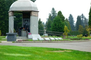 Jimi Hendrix's grave in Seattle, WA. It was a beautiful to witness. My friend, Julie took me to see it, but we were not the only ones taking it in. These boys appeared to b local and just coming to hang with Jimi just because they could. 