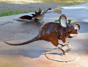 This mouse was a part of  the 'Woolly Rhinoceros' sculpture by Bill Ohrmann from Drummond, MT.
